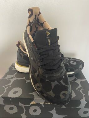Limited Edition adidas x marimekko Black Floral Running Shoes